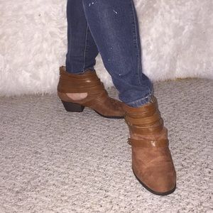 Brown Ankle Booties Size 8